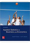 SOLUTION MANUAL FOR APPLIED STATISTICS IN BUSINESS AND ECONOMICS 6TH EDITION (USA EDITION) DAVID DOANE, LORI SEWARD