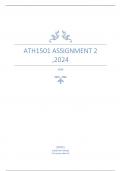 ATH1501 ASSIGNMENT 2 ANSWERS 2024