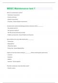 MSSC Maintenance test 1 questions and answers all are graded A&plus;