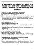 ATI FUNDAMENTALS 2019 RETAKE & 2020 RETAKE EACH EXAM WITH 70 QUESTIONS AND CORRECT ANSWERS AGRADE&lpar;EXAMS FOR 2019 AND 2020&rpar;