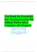 Test Bank for Essentials ForNursingPractice9th Edition Potter latest CompleteAllChapters