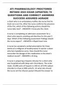 ATI PHARMACOLOGY PROCTORED RETAKE 2023 EXAM (UPDATED) 70 QUESTIONS AND CORRECT ANSWERS SUCCESS ASSURED AGRADE