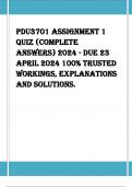 PDU3701 Assignment 1  QUIZ (COMPLETE  ANSWERS) 2024 - DUE 23  April 2024 100% TRUSTED  workings, explanations  and solutions.PDU3701 Assignment 1  QUIZ (COMPLETE  ANSWERS) 2024 - DUE 23  April 2024 100% TRUSTED  workings, explanations  and solutions.