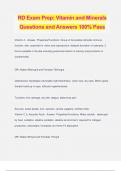 RD Exam Prep&colon; Vitamin and Minerals Questions and Answers 100&percnt; Pass