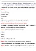 2024&sol;2025 MENDIX RAPID DEVELOPER CERTIFICATION EXAM &vert; ACTUAL QUESTIONS AND VERIFIED ANSWERS&vert; A&plus;GRADE