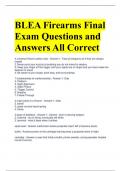 BLEA Firearms Final Exam Questions and Answers All Correct 