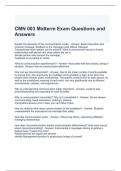 CMN 003 Midterm Exam Questions and Answers 2024 -Graded A