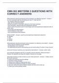 CMN 003 MIDTERM 2 QUESTIONS WITH CORRECT ANSWERS/ GRADED A