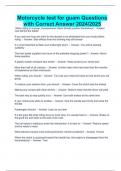 Motorcycle test for guam Questions with Correct Answer 2024&sol;2025