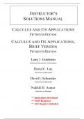 Solutions for Calculus & Its Applications, 15th Edition Goldstein (All Chapters included)