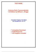 Test Bank for Calculus Early Transcendentals, 3rd Edition Briggs (All Chapters included)