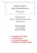 Solutions for Calculus Early Transcendentals, 3rd Edition Briggs (All Chapters included)