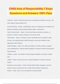 CHES Area of Responsibility 7 Exam Questions and Answers 100% Pass