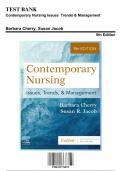 Test Bank for Contemporary Nursing Issues  Trends & Management, 9th Edition by Barbara Cherry, 9780323776875, Covering Chapters 1-28 | Includes Rationales