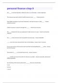 personal finance chap 9 latest questions and answers all are correct 2024 graded A+