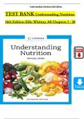 TEST BANK for Understanding Nutrition, 16th Edition by Ellie Whitney | Verified Chapters 1 - 20, Complete Newest Version