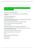 JIBC EMR PARA 1050 Pain Management Protocol Exam with correct Answers 2024