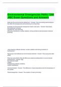 Environmental Emergencies PARA 1260 JIBC Exam Questions and Answers / Graded A