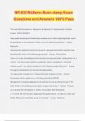 NR 602 Midterm Brain dump Exam Questions and Answers 100% Pass