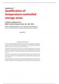 Qualification of  temperature-controlled  storage areas