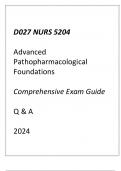 (WGU D027) NURS 5204 Advanced Pathopharmacological Foundations Comprehensive Exam