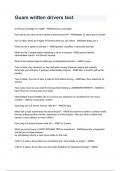 Guam written drivers test questions and answers graded A&plus; by experts 2024&sol;2025