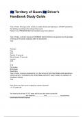  Territory of Guam  Driver's Handbook Study Guide questions and answers graded A&plus; by experts 2024&sol;2025