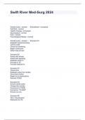 Swift River Med-Surg 2024&comma; Questions with correct Answers 2024