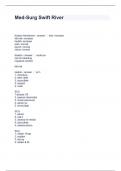 Med-Surg Swift River Questions and Answers Fully solved