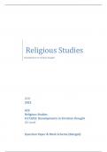 OCR 2023 GCE Religious Studies H173/03: Developments in Christian thought AS Level Question Paper & Mark Scheme (Merged)