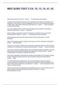MED SURG TEST 2 CH&period; 12&comma; 13&comma; 14&comma; 41&comma; 42 Questions and Answers Latest Updated