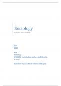 OCR 2023 GCE Sociology H580/01: Socialisation, culture and identity A Level Question Paper & Mark Scheme (Merged)