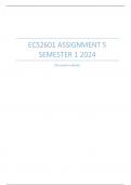 ECS2601 ASSIGNMENT 5 SEMESTER 1 2024 SOLUTION