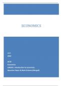 OCR 2023 GCSE Economics J205/01: Introduction to economics Question Paper & Mark Scheme (Merged)