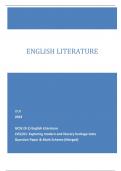 OCR 2023 GCSE (9-1) English Literature J352/01: Exploring modern and literary heritage texts Question Paper & Mark Scheme (Merged)