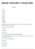 Spanish 1 Basic Cheat Sheet