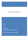 OCR 2023 GCSE Media Studies J200/01: Television and promoting media Question Paper & Mark Scheme (Merged)