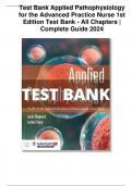 Test Bank Applied Pathophysiology for the Advanced Practice Nurse 1st Edition Test Bank - All Chapters | Complete Guide 2024
