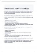 Pathfinder Air Traffic Control Exam with correct Answers