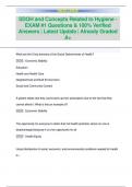 SDOH and Concepts Related to Hygiene - EXAM &num;1 Questions & 100&percnt; Verified  Answers &vert; Latest Update &vert; Already Graded  A&plus;
