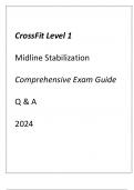 CrossFit Level 1 Midline Stabilization Comprehesive Exam Guide Q & A 2024.