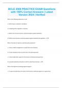 BCLE 2000 PRACTICE EXAM Questions with 100&percnt; Correct Answers &vert; Latest Version 2024 &vert; Verified