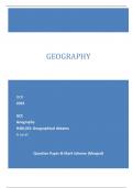 OCR 2023 GCE Geography H481/03: Geographical debates A Level Question Paper & Mark Scheme (Merged) GEOGRAPHY