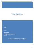 OCR 2023 GCE Geography H481/01: Physical systems A Level Question Paper & Mark Scheme (Merged) GEOGRAPHY