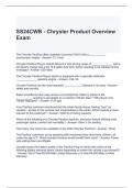 SS24CWB - Chrysler Product Overview Exam with correct Answers