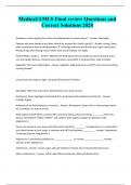 Medical&sol;AMLS Final review Questions and Correct Solutions 2024