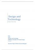 OCR 2023 Design and Technology H406/01: Principles of Product Design A Level Question Paper & Mark Scheme (Merged