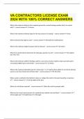  VA CONTRACTORS LICENSE EXAM 2024 WITH 100% CORRECT ANSWERS