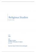 OCR 2023 GCE Religious Studies H173/01: Philosophy of religion AS Level Question Paper & Mark Scheme (Merged)