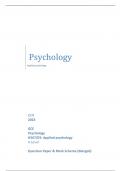 OCR 2023 GCE Psychology H567/03: Applied psychology A Level Question Paper & Mark Scheme (Merged)